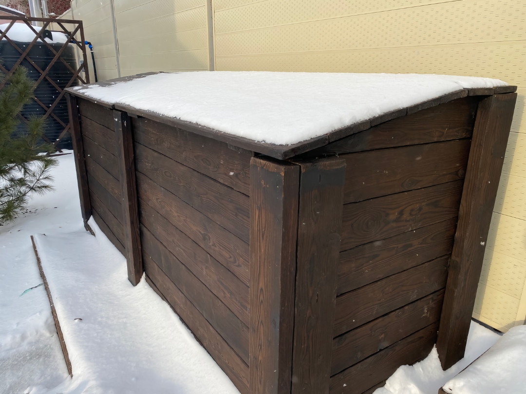 Rin-wood. Ящик для компоста. Зима.